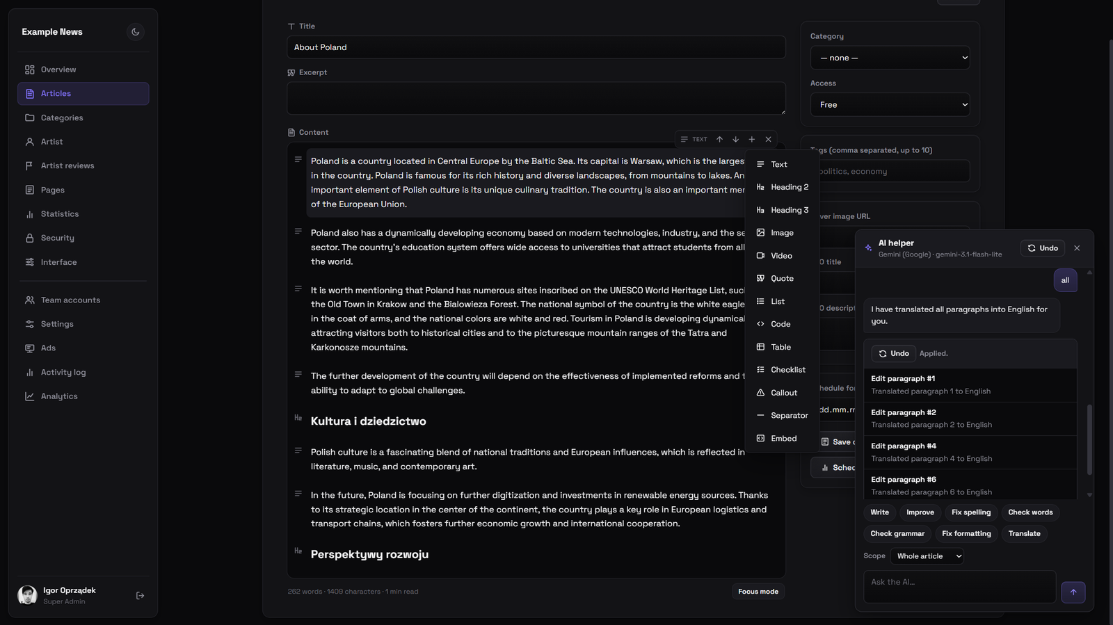 Publisium UI
